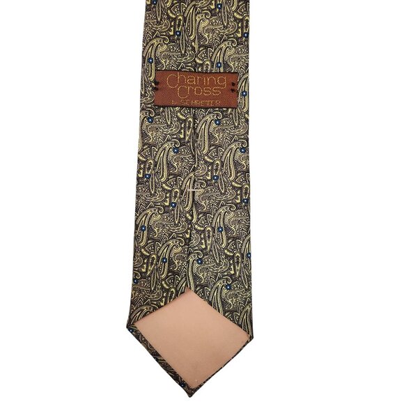 Charing Cross Brown Paisley Silk Tie - Picture 3 of 6